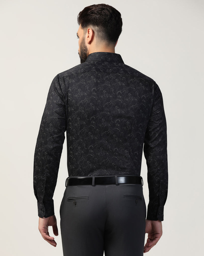 Formal Black Printed Shirt - Cedar