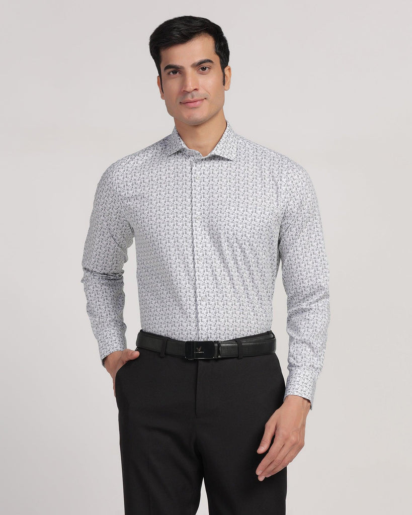 Formal Black Printed Shirt - Avos