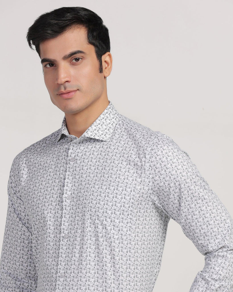 Formal Black Printed Shirt - Avos