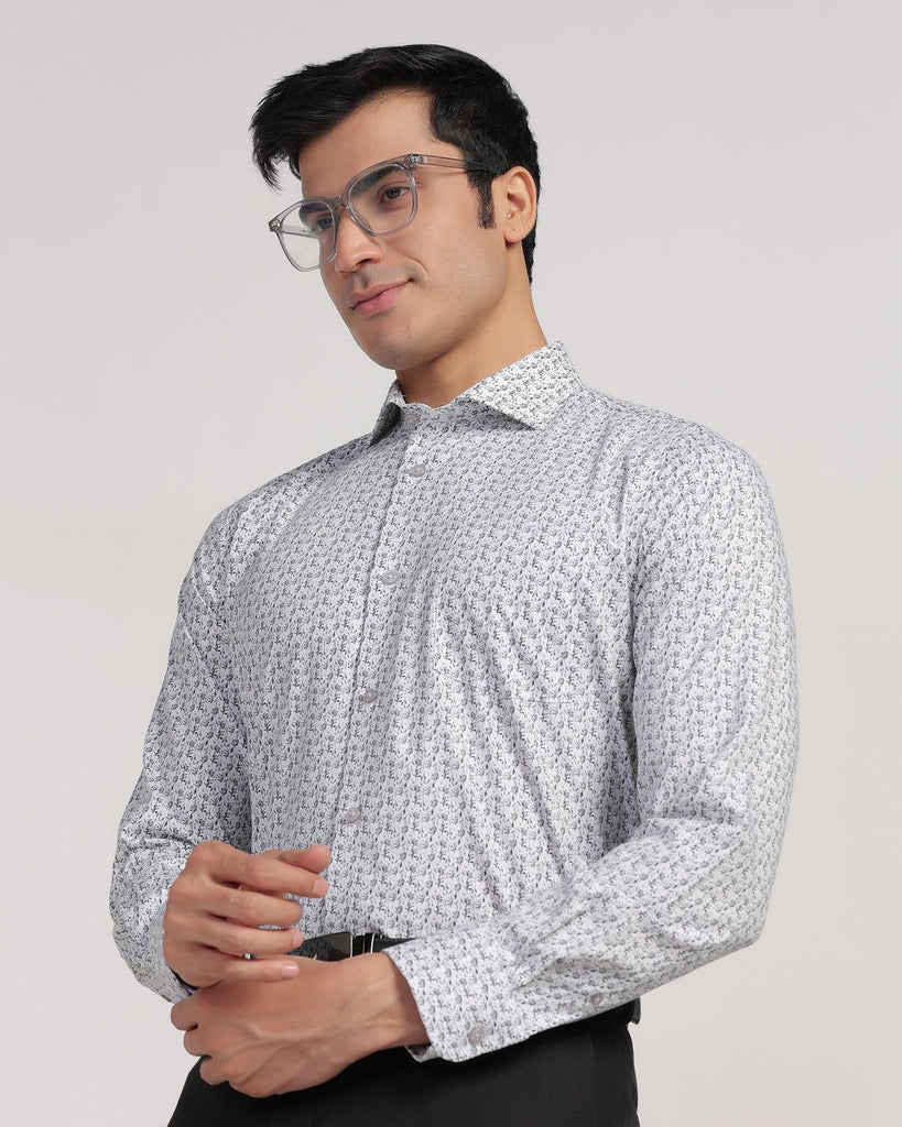 Formal Black Printed Shirt - Avos