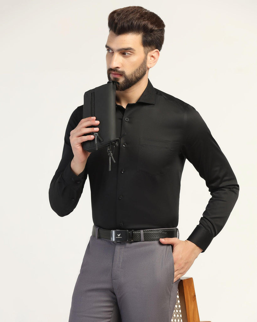 Formal Black Solid Shirt - Fusion