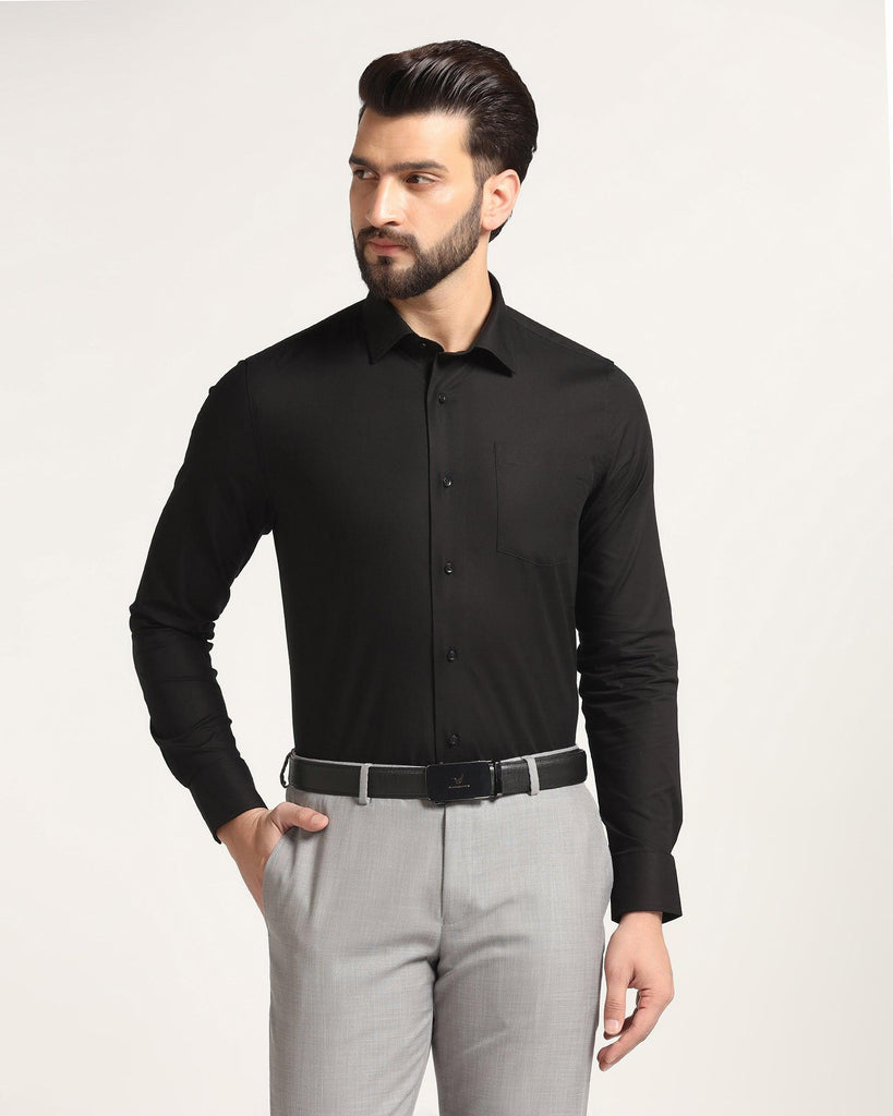 Formal Black Solid Shirt - Otto