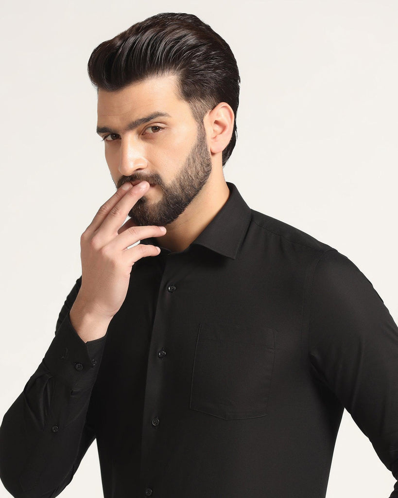 Formal Black Solid Shirt - Otto