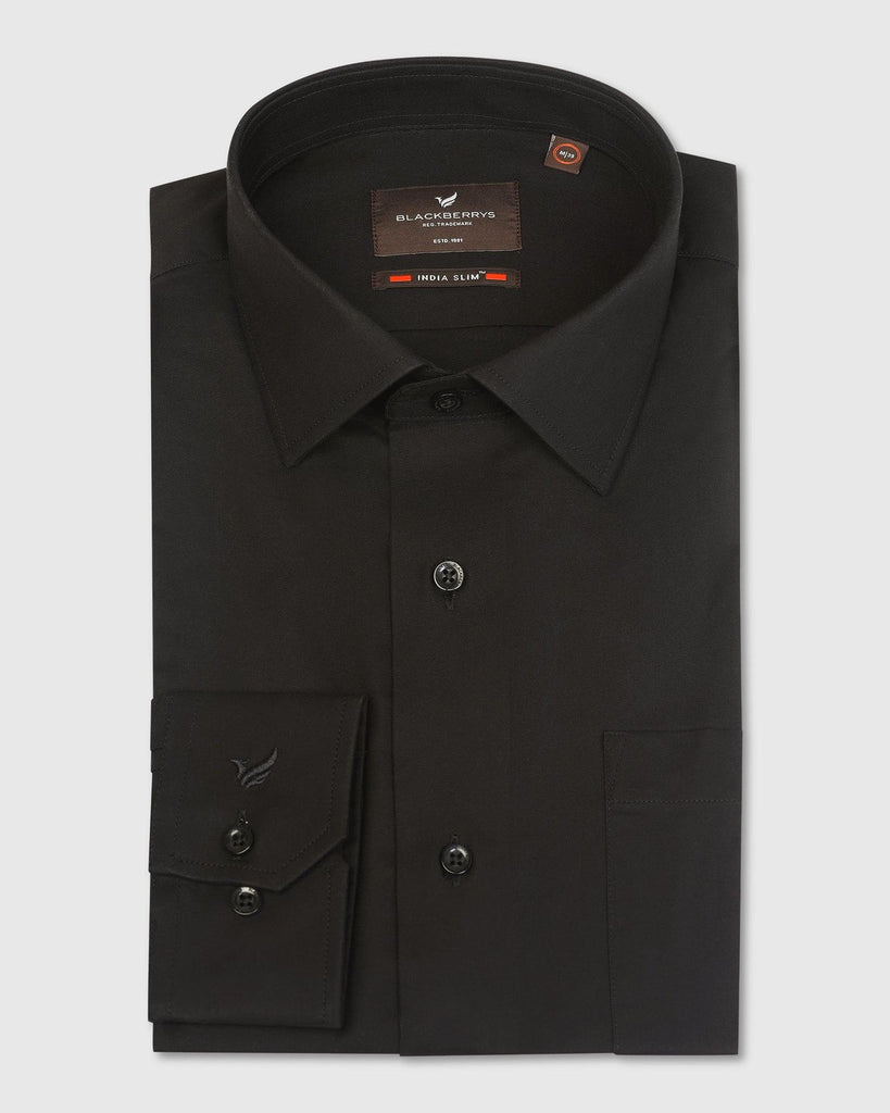 Formal Black Solid Shirt - Otto