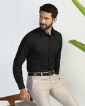Formal Black Stripe Shirt - Austin