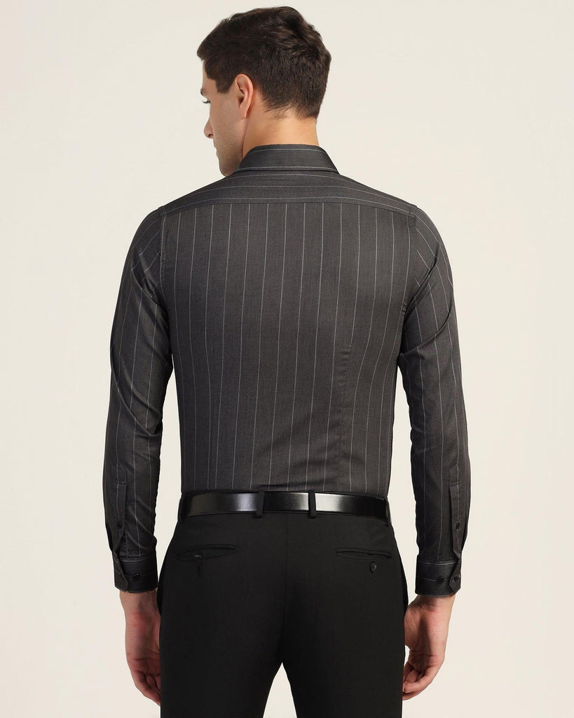 Formal Black Stripe Shirt - Orbit