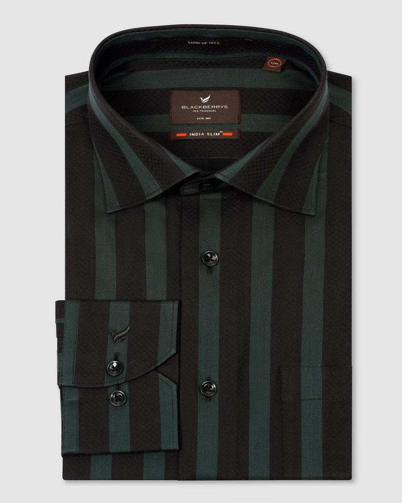 Formal Black Stripe Shirt - Regis