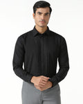 Formal Black Textured Shirt - Rock