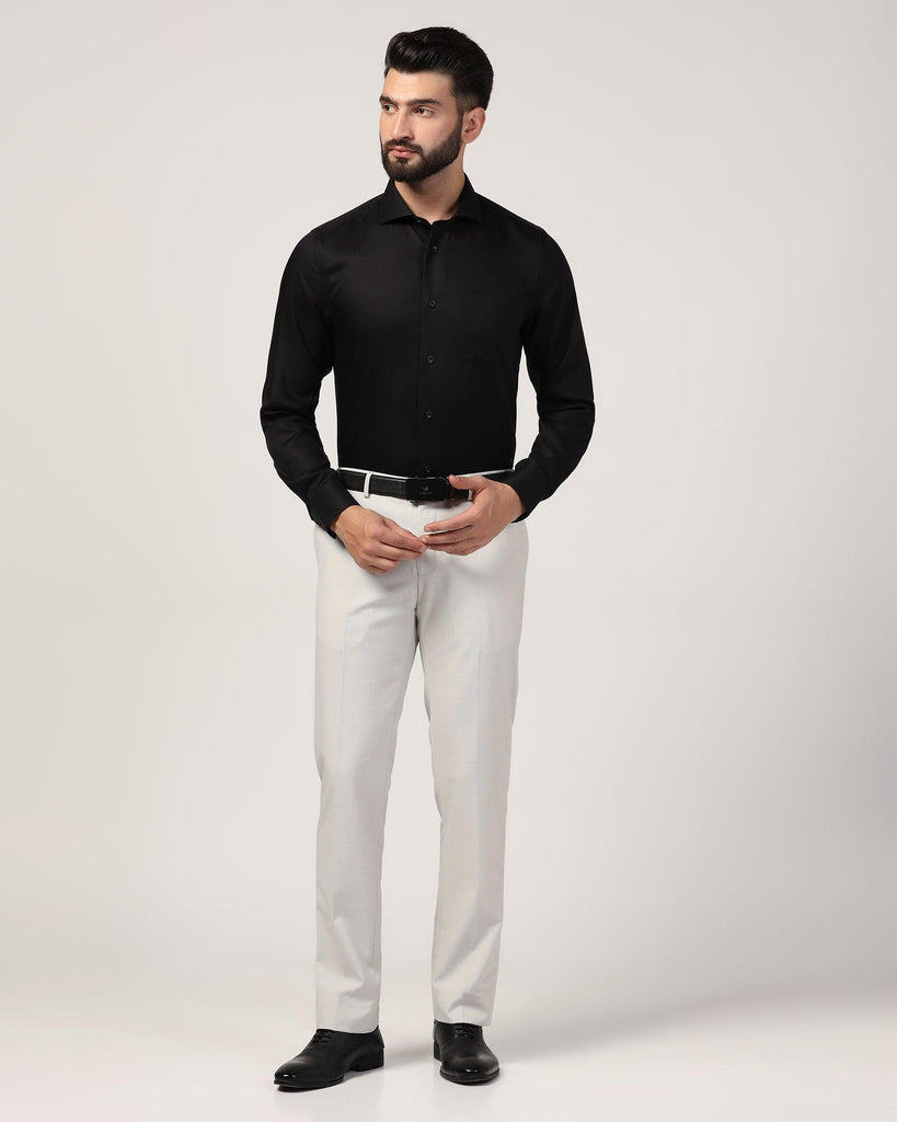 Formal Black Textured Shirt - Wager