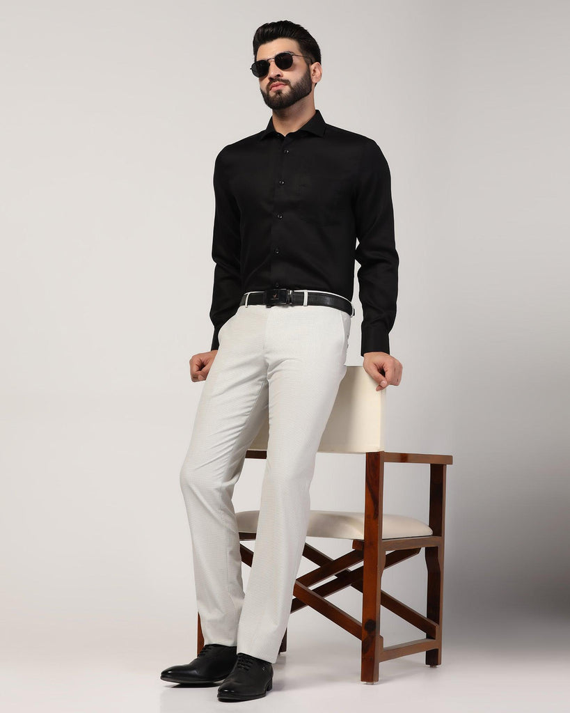 Formal Black Textured Shirt - Wager