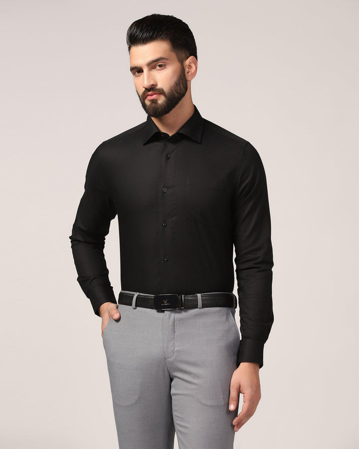 Formal Black Textured Shirt - Warren