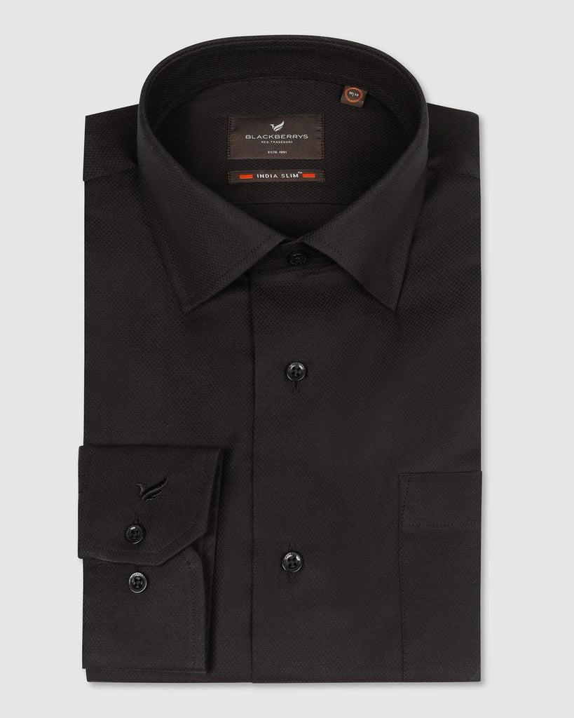 Formal Black Textured Shirt - Warren