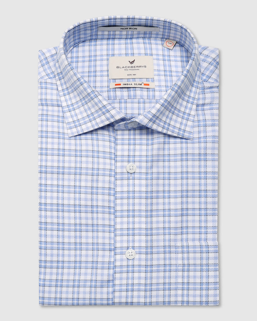 Formal Blue Check Shirt - Blake