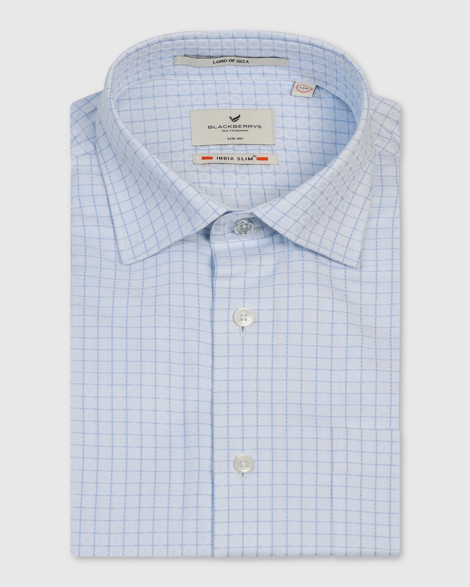 Formal Blue Check Shirt - Cosmic