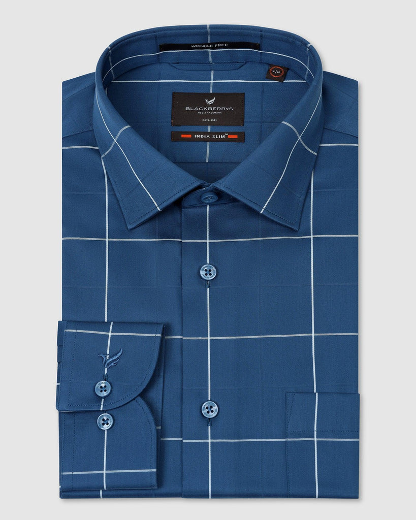 Formal Blue Check Shirt - West