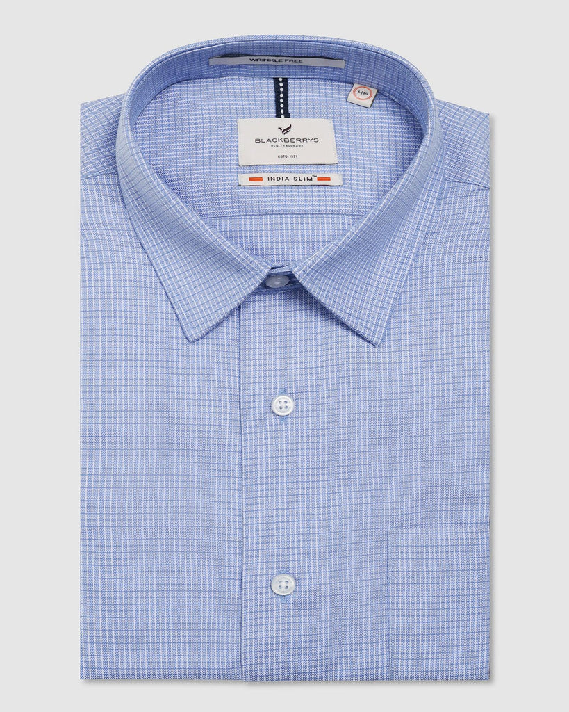 Formal Blue Check Shirt - Zoi