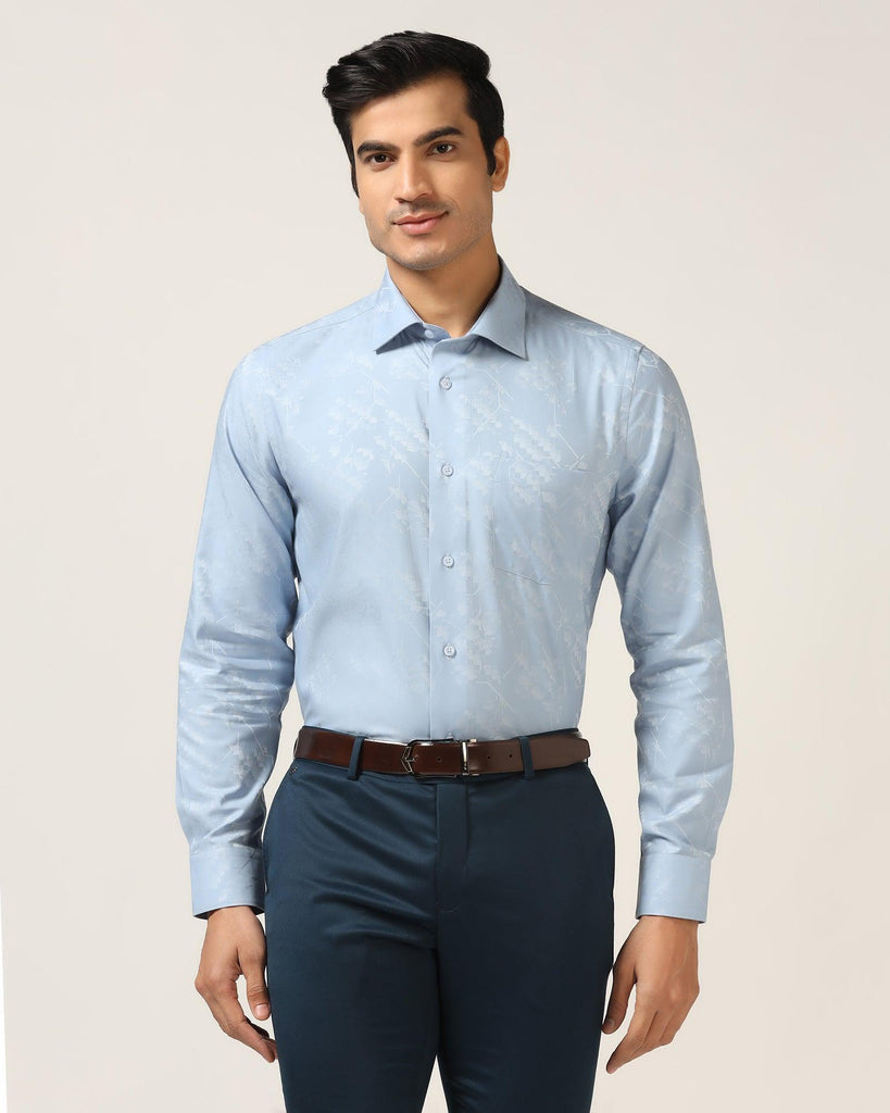 Formal Blue Printed Shirt - Chuck