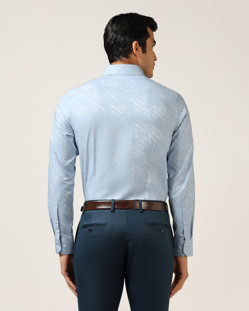 Formal Blue Printed Shirt - Chuck