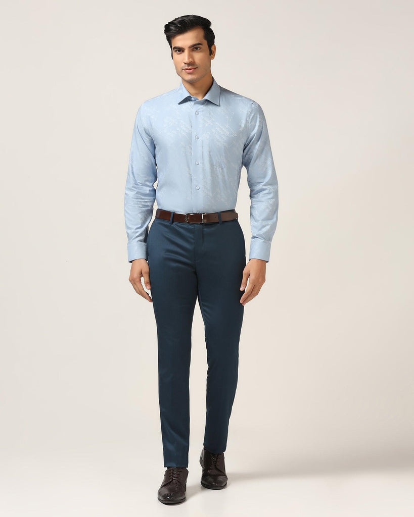 Formal Blue Printed Shirt - Chuck