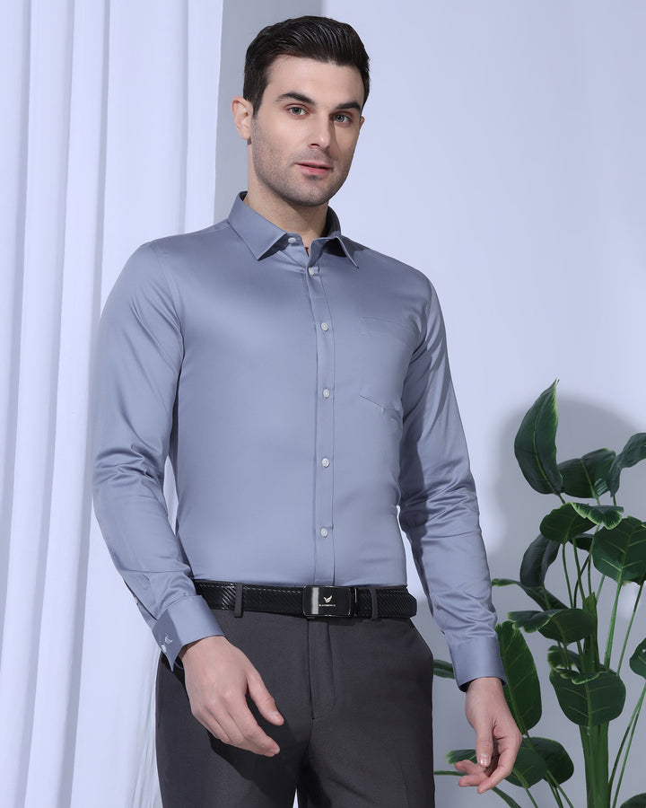 Formal Blue Solid Shirt - George