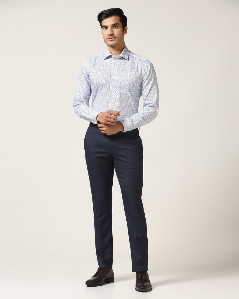 Formal Blue Solid Shirt - Kae