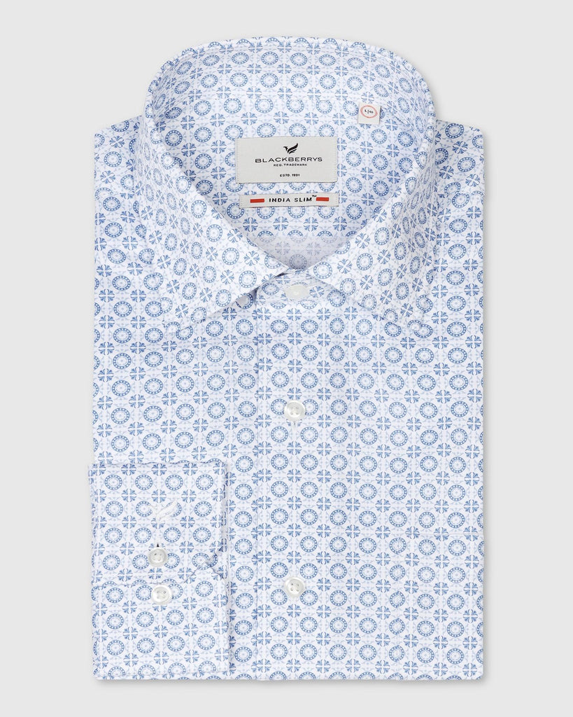 Formal Blue Solid Shirt - Kae