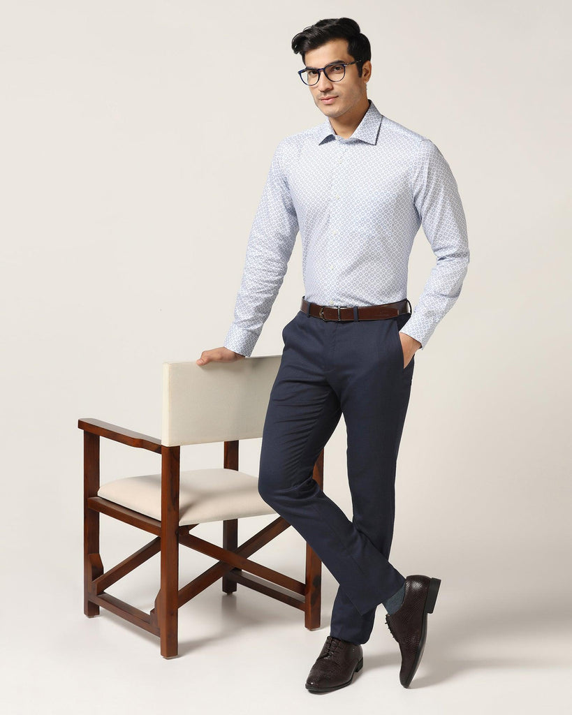 Formal Blue Solid Shirt - Kae