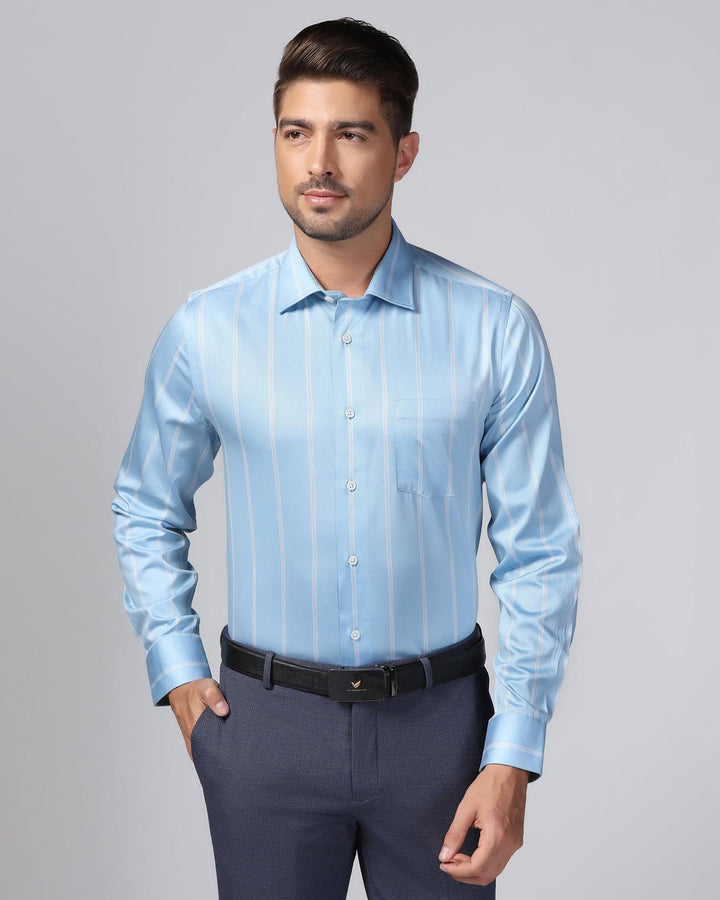 Formal Blue Stripe Shirt - Comet