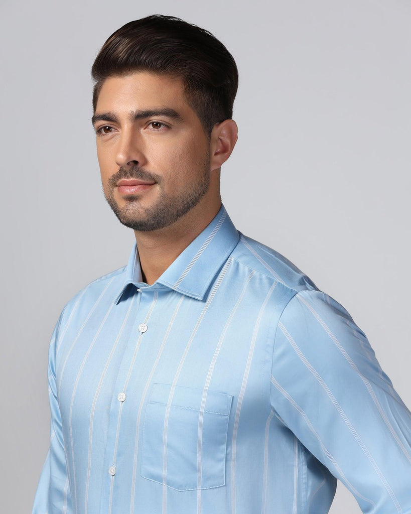 Formal Blue Stripe Shirt - Comet