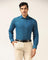 Formal Blue Textured Shirt - Brat