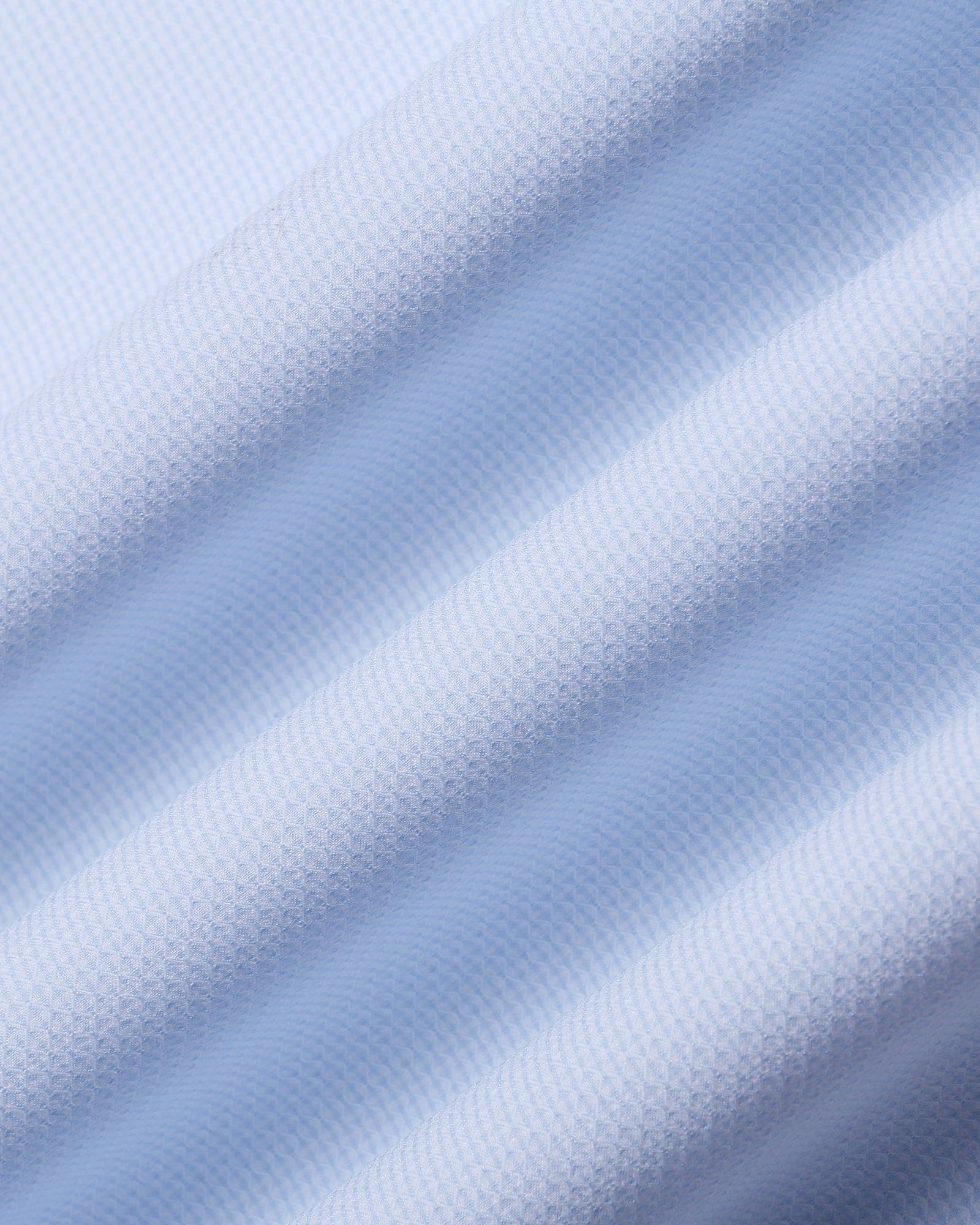 Non Iron Formal Blue Textured Shirt - Ivy