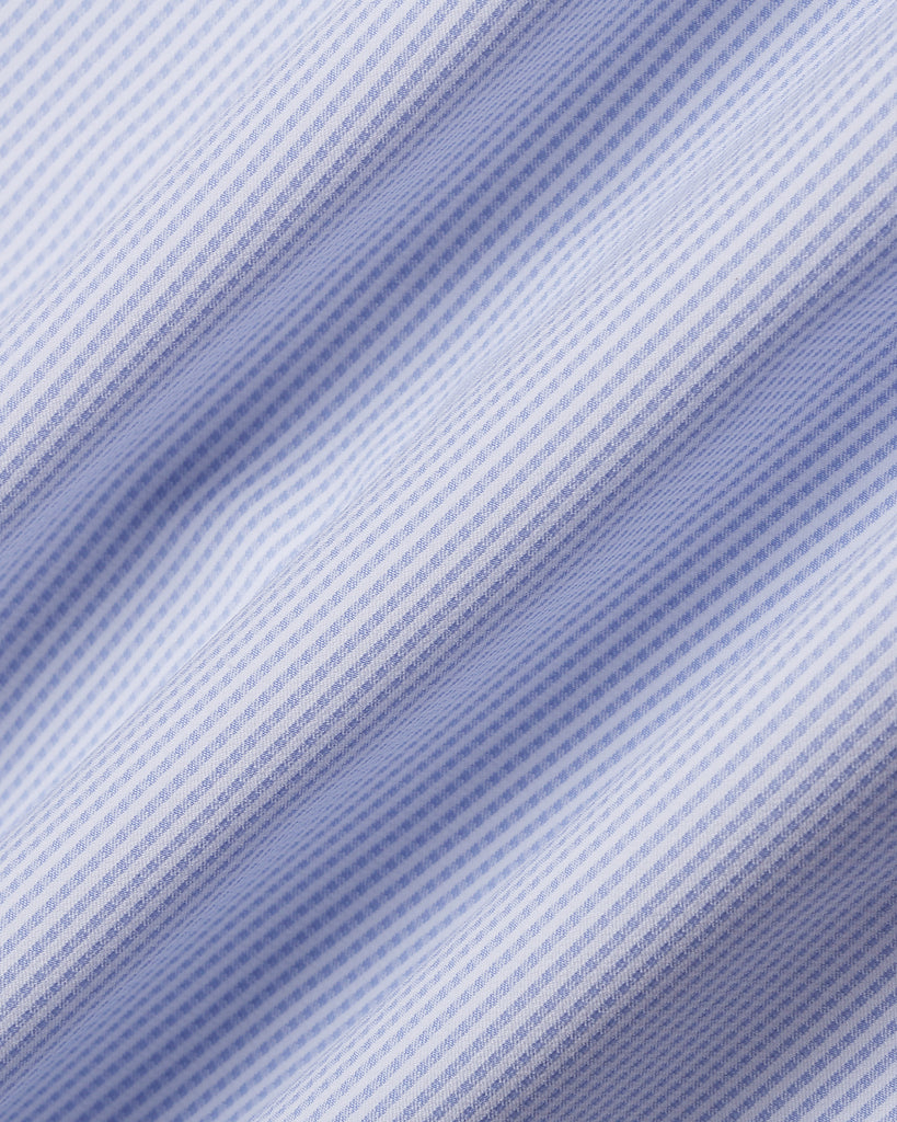 Formal Blue Textured Shirt - Matrix