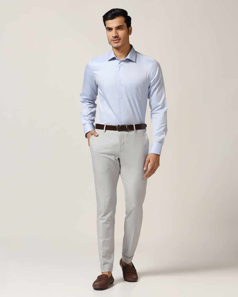 Luxe Formal Blue Textured Shirt - Richmond