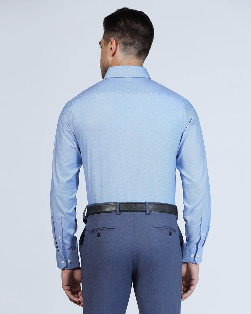 Formal Blue Textured Shirt - Robot