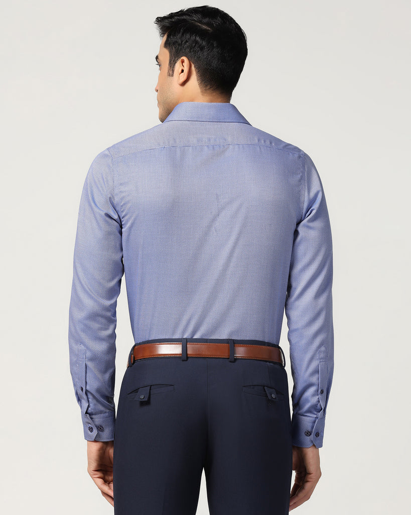 Formal Blue Textured Shirt - Zaiden