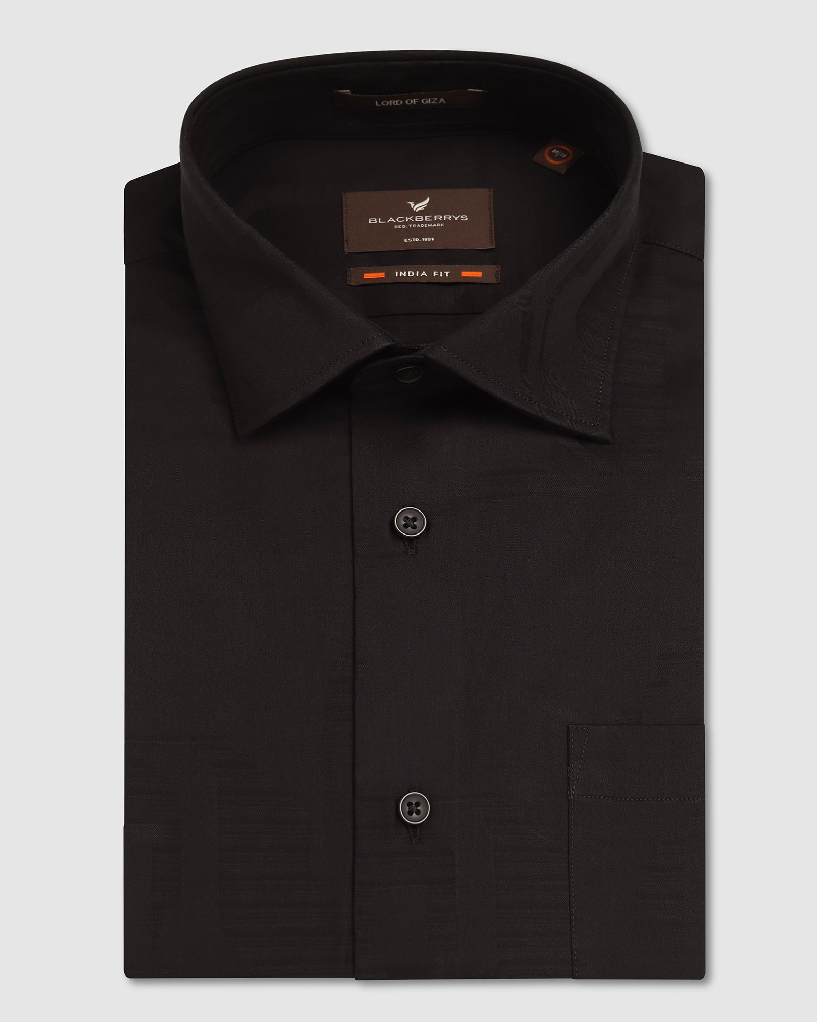 Formal Brown Jacquard Shirt - Rowan
