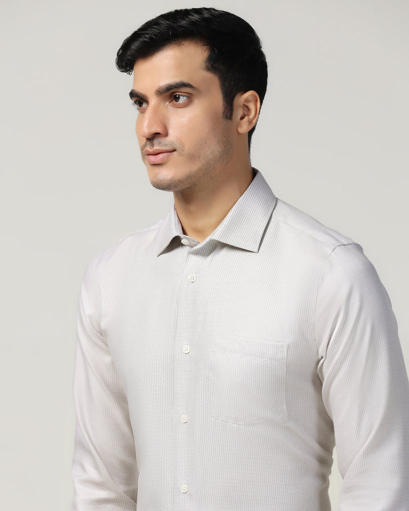 Formal Brown Textured Shirt - Salsa