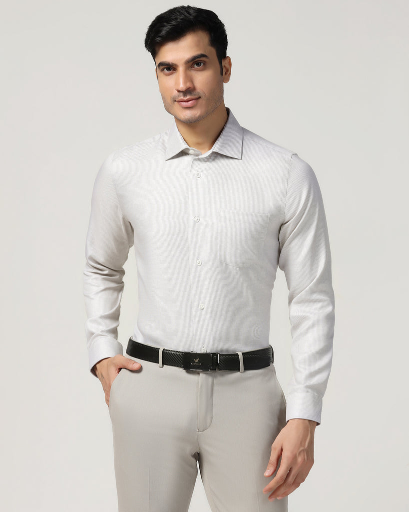 Formal Brown Textured Shirt - Salsa