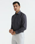 Formal Charcoal Grey Jacquard Shirt - Riley