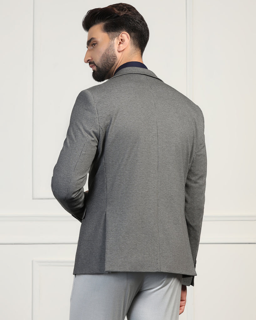 Formal Charcoal Textured Blazer - Artura