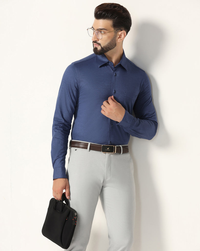 Formal Cobalt Solid Shirt - Boone