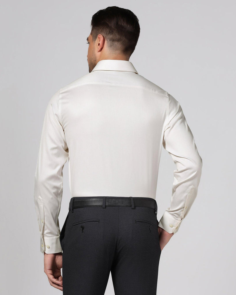 Formal Cream Textured Shirt - Zach