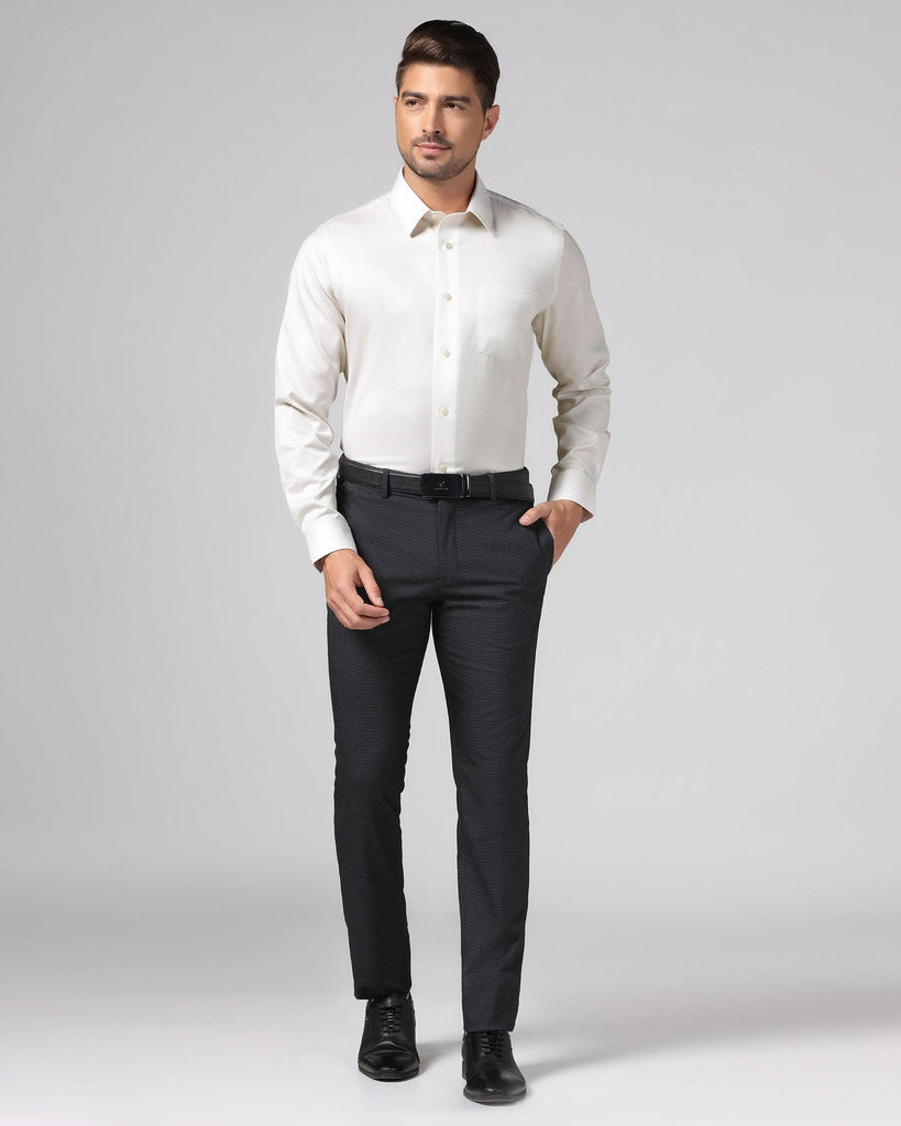 Formal Cream Textured Shirt - Zach