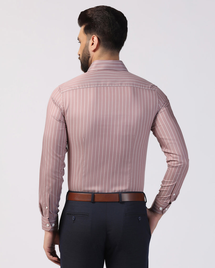 Formal Dusty Pink Stripe Shirt - Aston