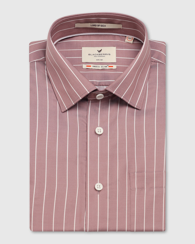 Formal Dusty Pink Stripe Shirt - Aston