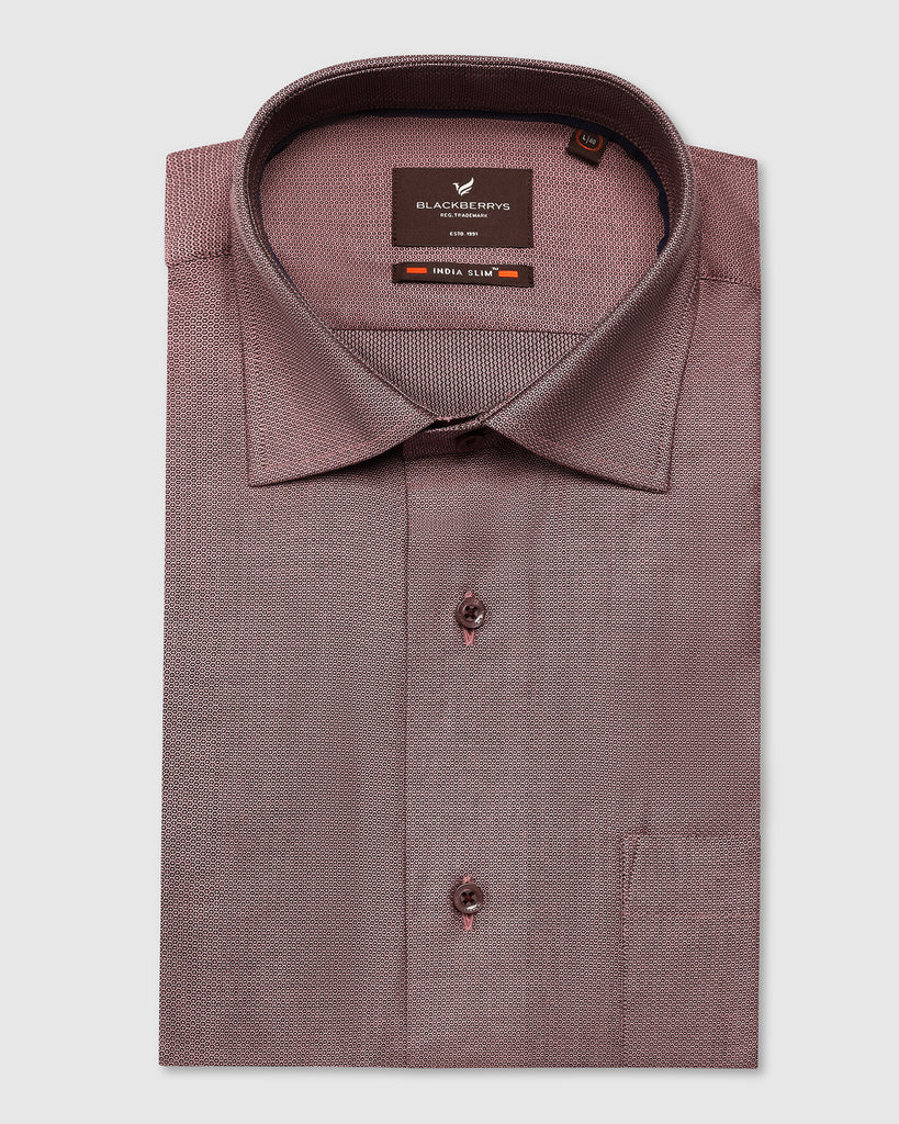 Formal Dusty Pink Textured Shirt - Adam