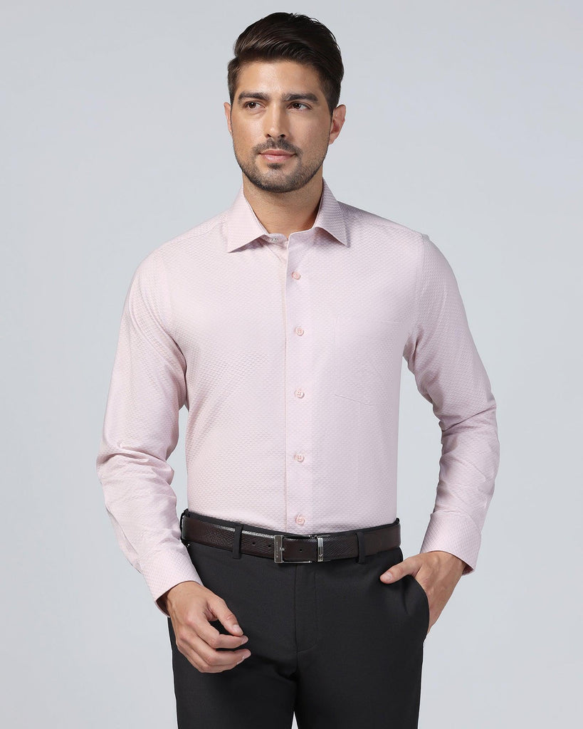 Formal Dusty Pink Textured Shirt - Luna