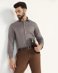 Formal Dusty Pink Textured Shirt - Oyster