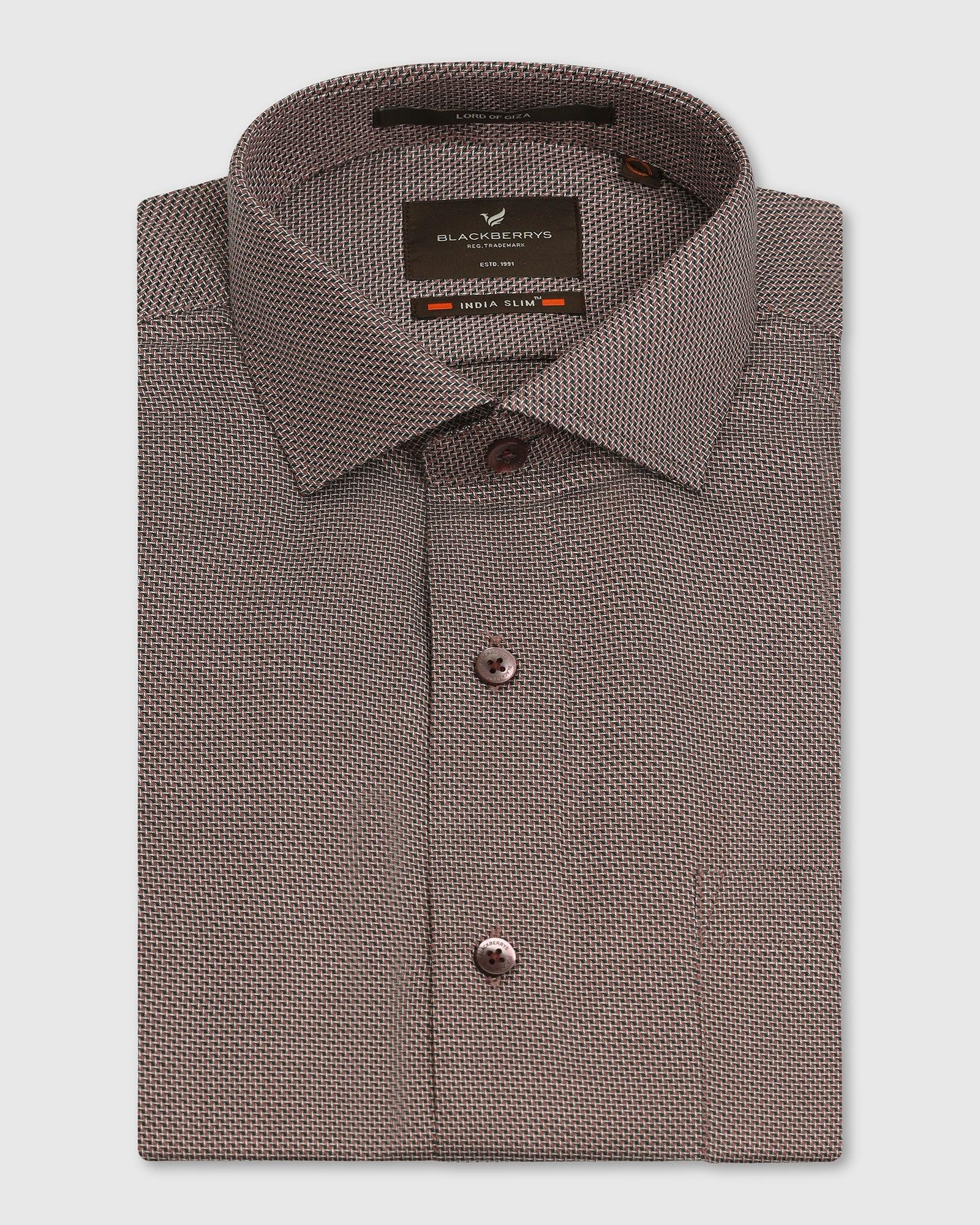 Formal Dusty Pink Textured Shirt - Oyster