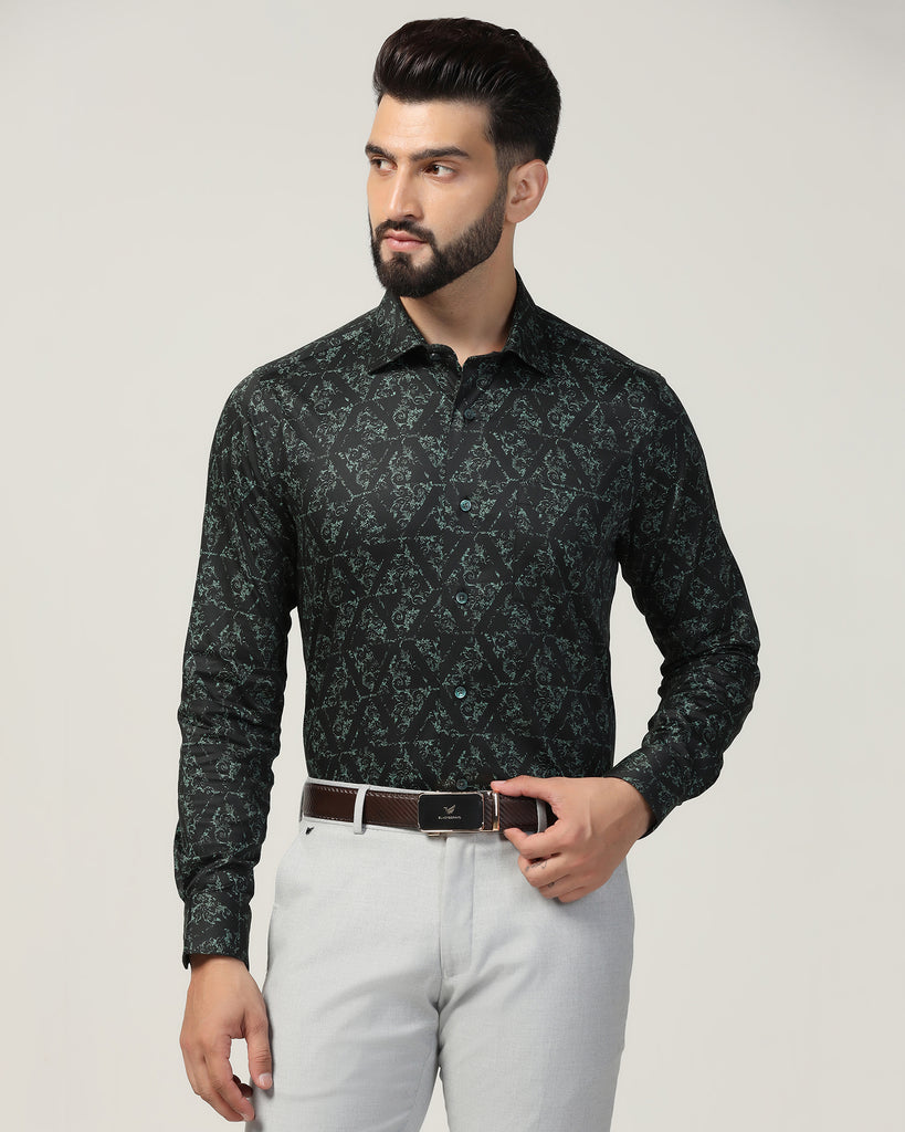 Formal Green Printed Shirt - Burro